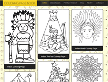 Tablet Screenshot of coloringpagebook.com